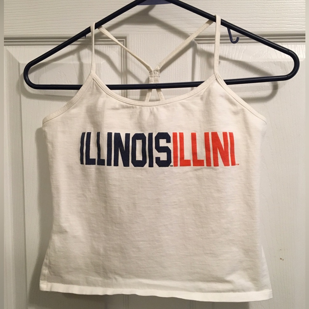 Champion for Her Illini Cropped Racerback Tank w/built in shelf bra. Size S